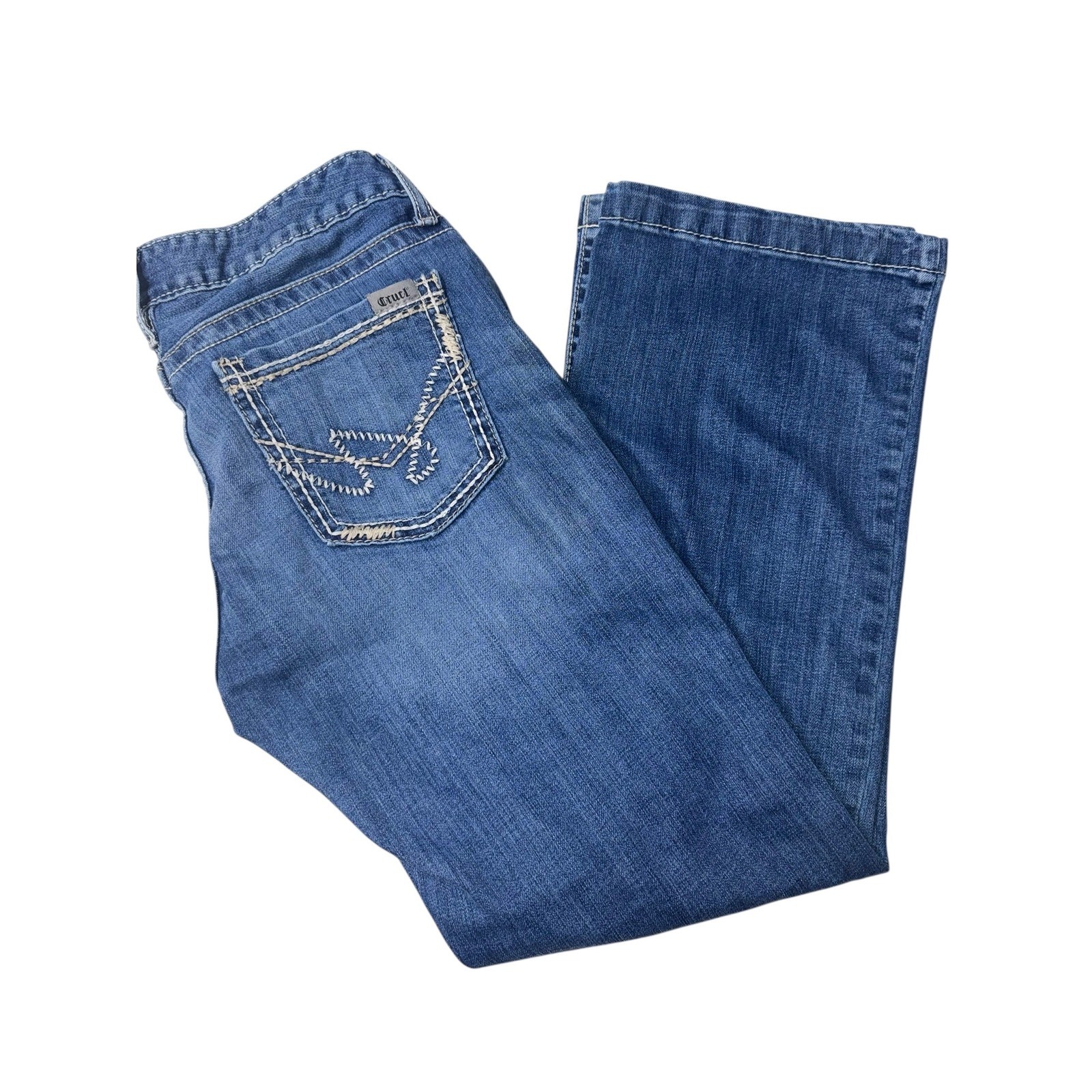 Cruel Denim Jayley Bootcut Jeans Medium Wash Thick Stitch Western Womens 29/7 S