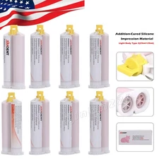 8 Light Body Standard Regular Set VPS Impression Material, 8 Cartridges PVS