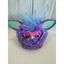 Furby Purple Plush Interactive Toy 2023 Hasbro Tested/ Working w/necklace
