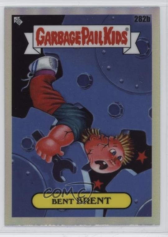2024 Topps Garbage Pail Kids Chrome Refractor #282b Bent Brent front