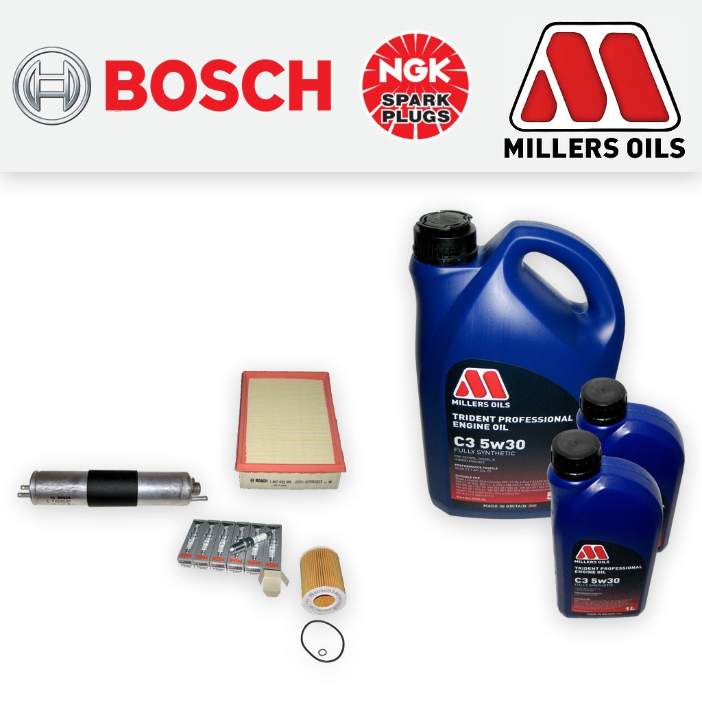 SERVICE KIT for BMW Z3 2.2 OIL AIR FUEL FILTERS PLUGS +5w30 LL OIL (2000-2002)