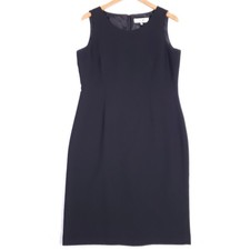 Jones Studio Sheath Dress Womens 10 Black Sleeveless Office LBD Cocktail Career