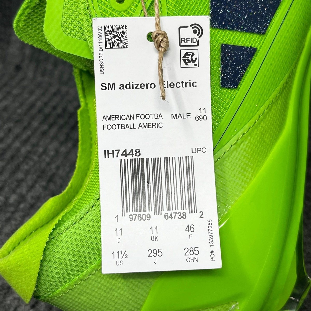 Adidas SM Adizero Electric Seahawks Team Sample Football Cleats