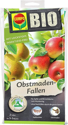 COMPO BIO Obstmaden-Fallen mit Lockstoff Leimfalle Apfelwickler 2 Stück