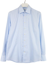 SUITSUPPLY Traveller Slim Fit Formal Shirt Men's 42L/16 1/2L Blue Long Sleeve