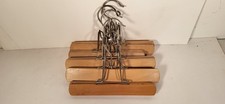 5 Wooden pant hangers sleeve roller for easier operation , excellent condition