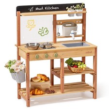 Outdoor Kids Wooden Mud Kitchen Play Set