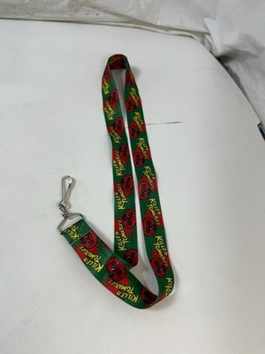 Attack of the Killer Tomatoes Lanyard Green ID Badge Holder Key Keychain Creepy