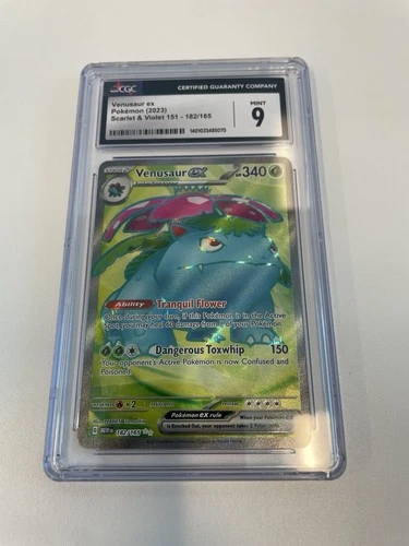 Graded CGC 9 Venusaur ex Ultra Rare SV: Scarlet & Violet 151 182/165