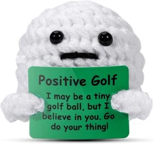 AICase Golf Gifts Accessories Funny Positive Ball Crochet Small, White 