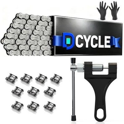 428H Motorcycle Chain 122 Links with Chain Breaker Heavy Duty Chain for 125