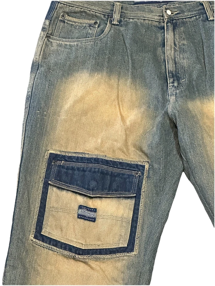 Jeans holgados descoloridos vintage Y2K Enyce patinador blanqueado 40x30 lavado loco grunge Foto 3 de 4