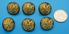 6 MATCHING U.S. " C " CAVALRY UNIFORM COAT BUTTONS - VINTAGE REPRODUCTIONS