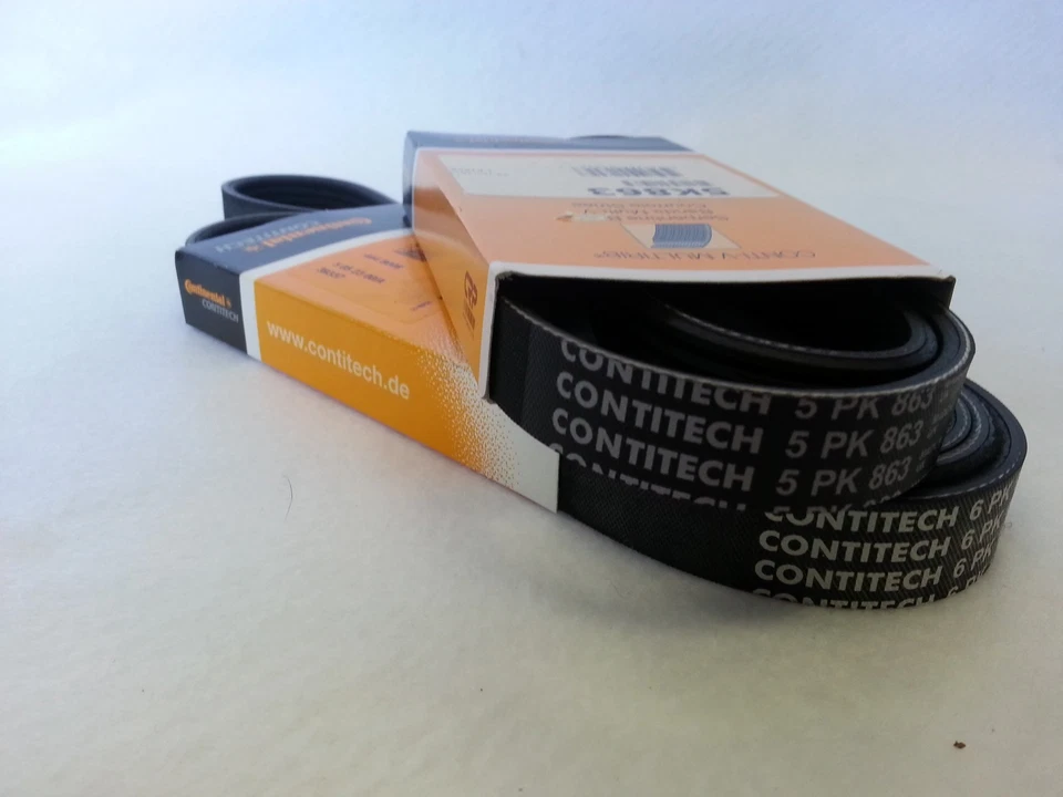 Volvo C30 C70 S40 V50 Conti-Tech Serpentine Belts 2PCS Set A/C P/S 5PK847 5PK890 - Image 3 of 4