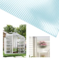 6~42Pcs Polycarbonate Sheet Twinwall Clear 4mm Greenhouse Shed Canopy Roof Panel