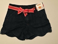 Gymboree PREPPY PEACH Belted Denim Shorts Sz 5 NWT