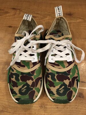 adidas gazelle silver green womens Hype Stew Sneakers Detroit Adidas NMD R1 Bape Olive Camo Camouflage BA7326  2016 Men's Size 6.5