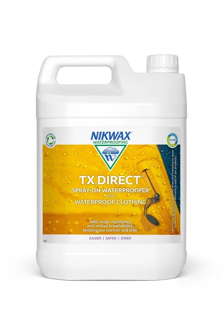 Nikwax TX Direct SPRAY-ON 5 Litre Professional waterproofer for outdoor  clothing 5020716575000