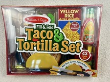 Melissa  Doug Fill  Fold Taco  Tortilla Set, 43 Pieces For Ages 3 New