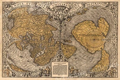 1531 Old World Polar Map Nova et Integra Universi Orbis - 24x36