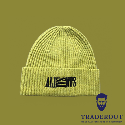 AllSaints mens green chartreuse melange Oppose Boiled Wool  display picture 2