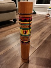 Wooden Rain Stick Rainmaker Music Instrument Southwest Theme 17.5 In Long