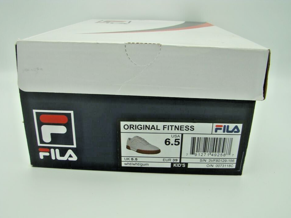 SAOLA Scarpe FILA bambino taglia 6 5 fondo pelle 3VF80129 156 gomma bianca ORIGINALI NUOVE CON SCATOLA