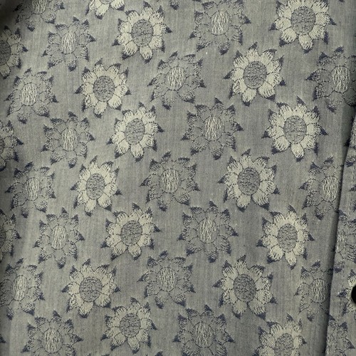 Claudio Lugli Couture Shirt Mens L Blue Floral Print Long Sleeve Pure Cotton - Picture 9 of 15
