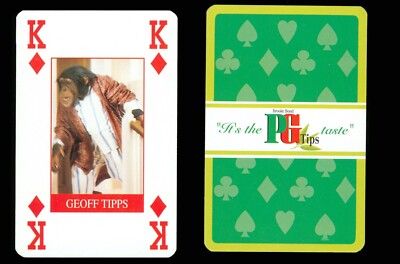 1 x playing card Brooke Bond PG Tips tea Chimpanzee Geoff King of Diamonds P086