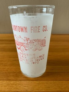 Vintage Commemorative Flourtown Fire Company Beer Glass 10 oz 1972 Vintage