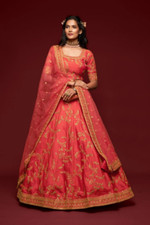 INDIAN PARTY WEAR DESIGNER LEHENGA CHOLI WITH DUPATTA FOR PARTY WEAR WOMEN