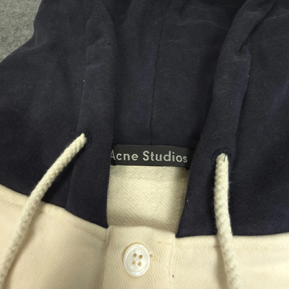 Acne Studio Jumper Mens LARGE blue rugby long sleeve winter fleece casual Size L - Image 3 of 4