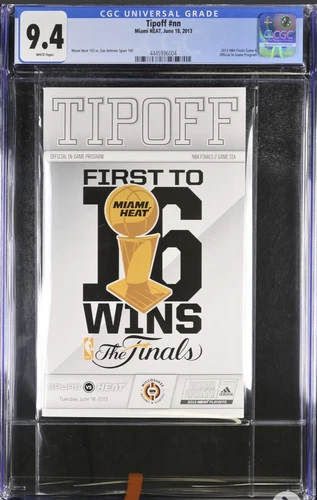 ￼ NBA Finals Game 6 Program CGC 9.4 Ray Allen 3 Miami Heat San Antonio Spurs
