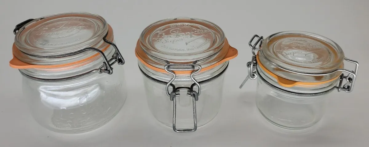 Vintage Bocal Le Parfait Super Jar Canister Set 500ml 350ml 200ml Original  Box