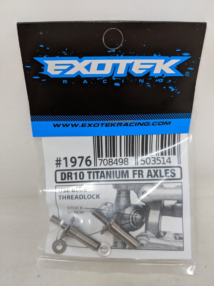 Exotek Racing Super Light 1976 DR10 Titanium Front Axles Brand New 708498503514