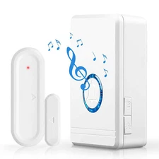 Wireless Doorbell Chime Waterproof Volume Adjustable Magnetic Sensor 1300FT Kit