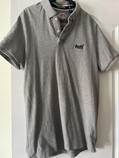Image of Superdry Men's The Classic Polo Store Grey Marl Polo Shirt - Size Large UNWORN