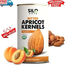 Organic Bitter Raw Apricot Kernel Premium Seeds 16oz Gluten USDA GLUTEN 1LB FREE