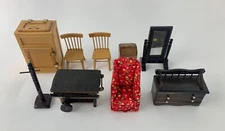 Dollhouse Furniture Miniature Concord Colonial  Set of 9 pieces with Boxes