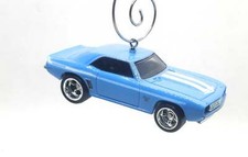 Christmas Ornament for 1969 Chevy Camaro Blue White Stripe