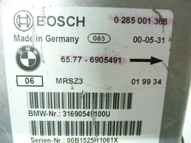 NY593-17 GARANTÍA OEM 2000-2006 BMW 323i 325i 328i 330i SRS módulo de control Foto 2 de 2