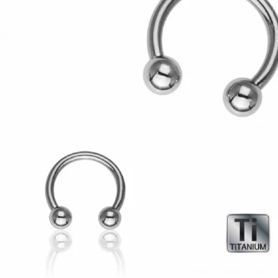 Piercing Titan Hufeisen Silber Nasenpiercing Septum Lippe Nrust Augenbraue Ohr - Bild 1 von 4