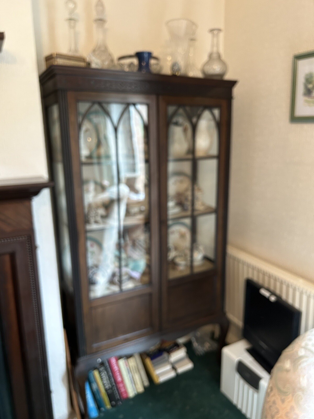 Antique Mahogany Glass Display eBay