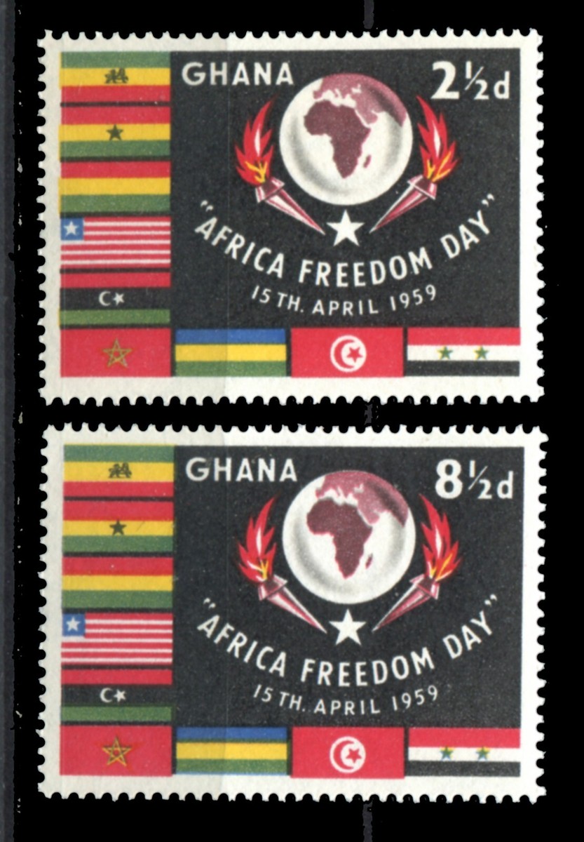 Ghana 1959 • Sс# 46-7 • Africa freedom day • MNH OG VF (SU-9797