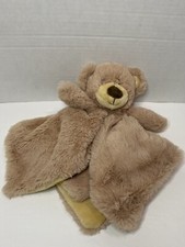 KellyToy Plush Teddy Bear Rattle Lovey Brown Furry