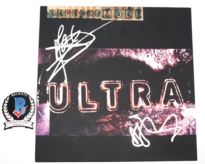 DEPECHE MODE BAND SIGNED 'ULTRA' ALBUM VINYL RECORD DAVID GAHAN