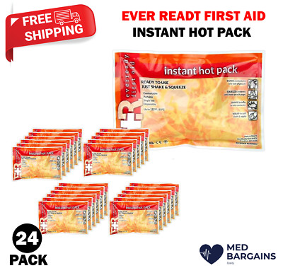 Ever Ready First Aid Instant Hot Pack 6'' x 9'' Joint & Back Pain Relief - 24 Pack