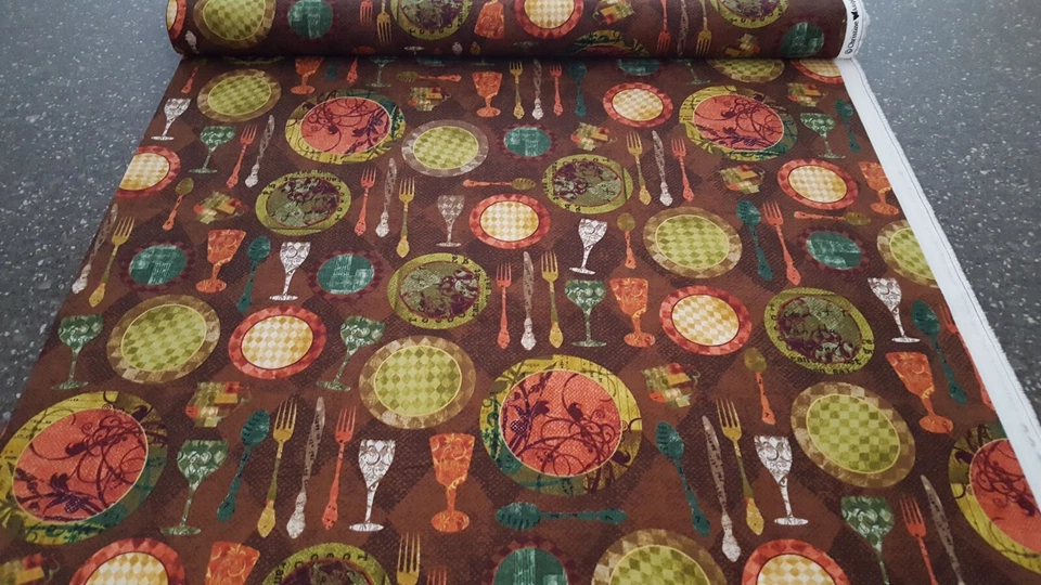 Hot Little Dish Christine Adolph PORTY acolchado tesoros plato copa de vino marrón Foto 3 de 3