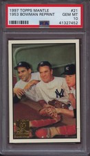 1997 Topps Mickey Mantle 21 1953 Bowman Reprint PSA 10 Gem Mint