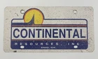 Vintage Painted Metal Oil Industry Sign Plate - Continental Resources Oklahoma